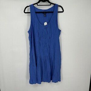 GAP Factory Dress XL Womens Blue Sleeveless Casual Lightweight Viscose Knit New